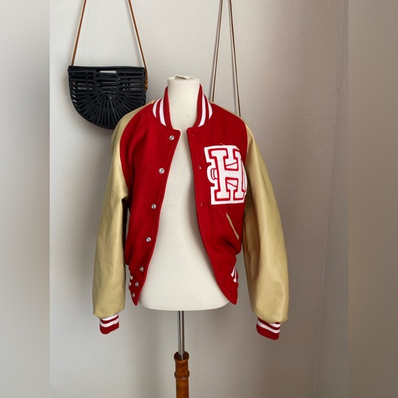 Rock Creek Athletics USA Red "Brooke" Letterman Jacket, Size Small - Picture 1 of 3